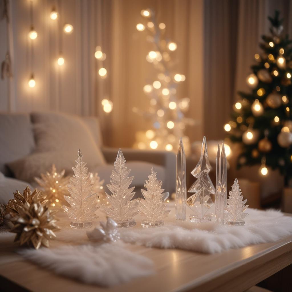 Новогодние украшения и фигурки из кристаллов для праздничного декора - изображение 2