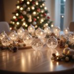 Новогодние украшения и фигурки из кристаллов для праздничного декора